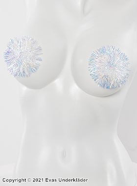 Self-adhesive nipple cover/patch, tinsel